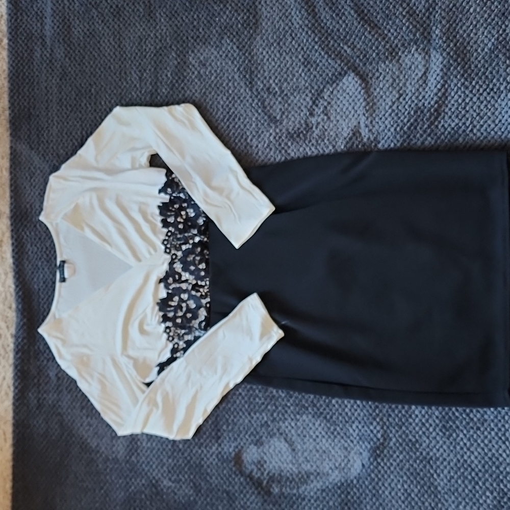 Venus Bodycon Black & White Dress